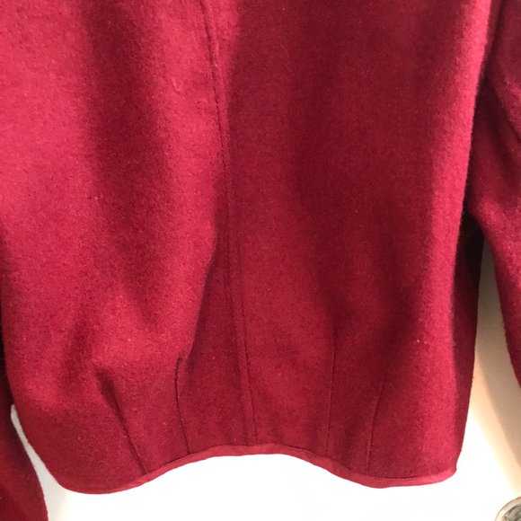 New Identity deep burgundy red bolero jacket with Spanish embroidery, size small - Picture 4 of 6